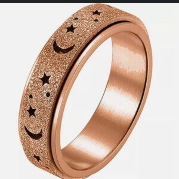 Gold Plated Fidget/Anxiety Spinner Ring - Picture 1 of 3